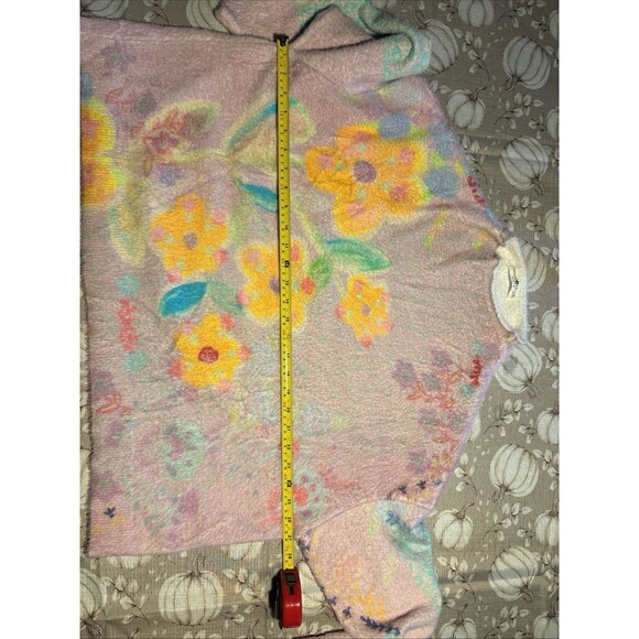 Natural Life L/XL Cashmere Feel Floral Pastel Crop Sweater Boho Hippie Cottage - Picture 5 of 5